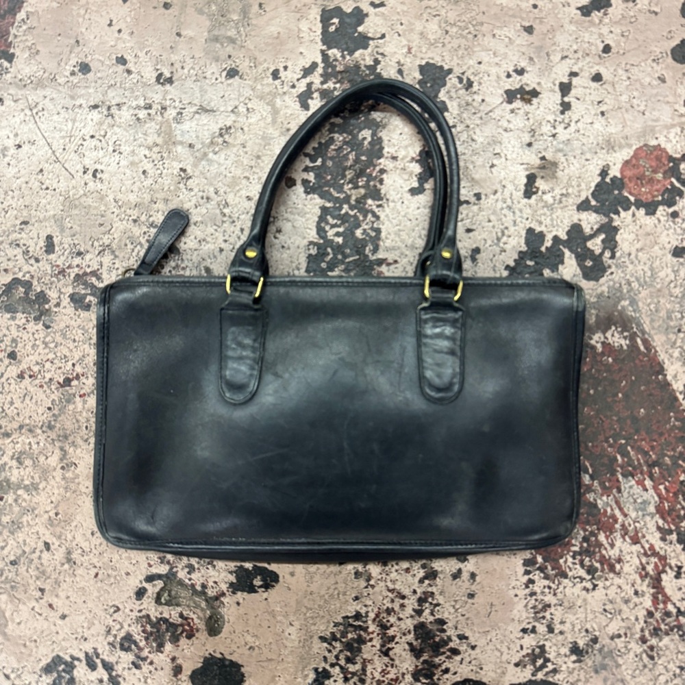 Vintage Coach Bonnie Cashin Black Leather Mini Briefcase
Satchel Bag Made in USA